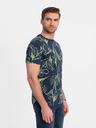 Ombre Clothing T-shirt fantasia verde e blu da uomo Ombre Clothing