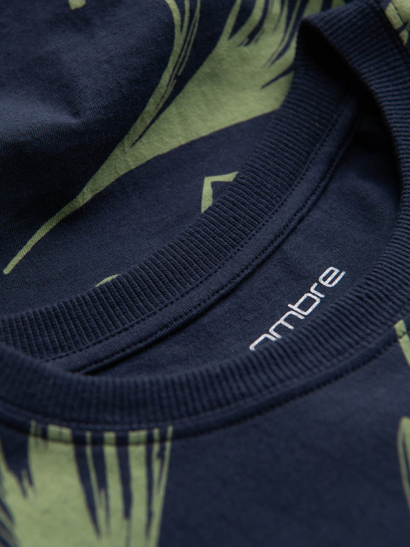 Ombre Clothing T-shirt fantasia verde e blu da uomo Ombre Clothing