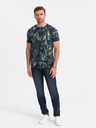 Ombre Clothing T-shirt fantasia verde e blu da uomo Ombre Clothing