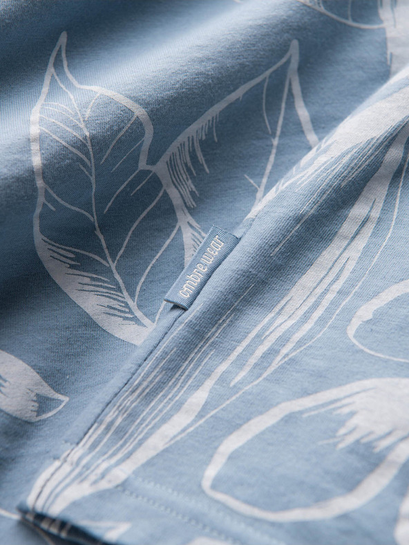 Ombre Clothing Maglietta fantasia da uomo azzurro chiaro Ombre Clothing