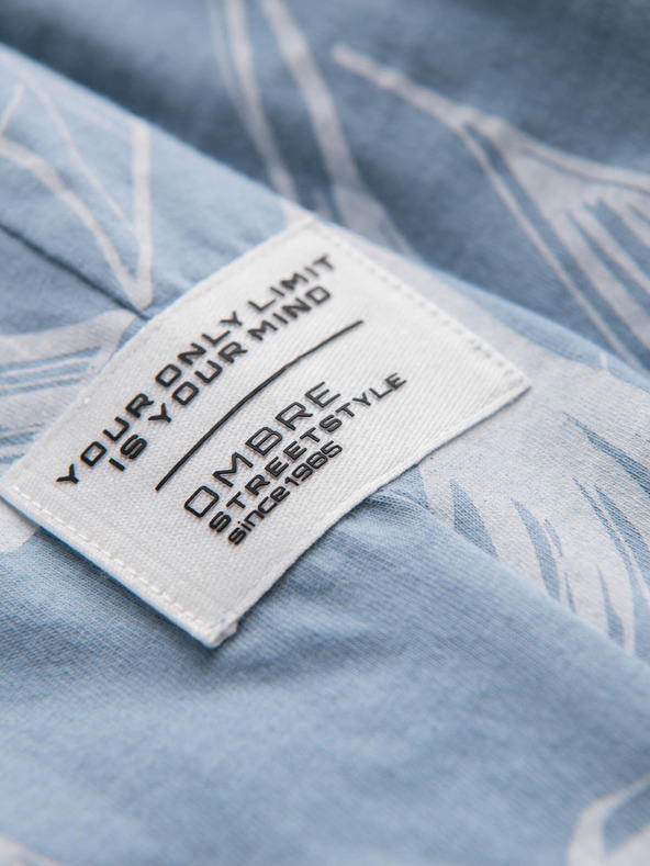 Ombre Clothing Maglietta fantasia da uomo azzurro chiaro Ombre Clothing