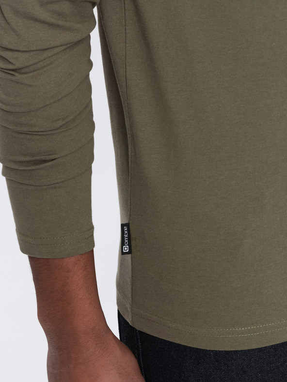 Ombre Clothing Maglietta basic da uomo color kaki Ombre Clothing