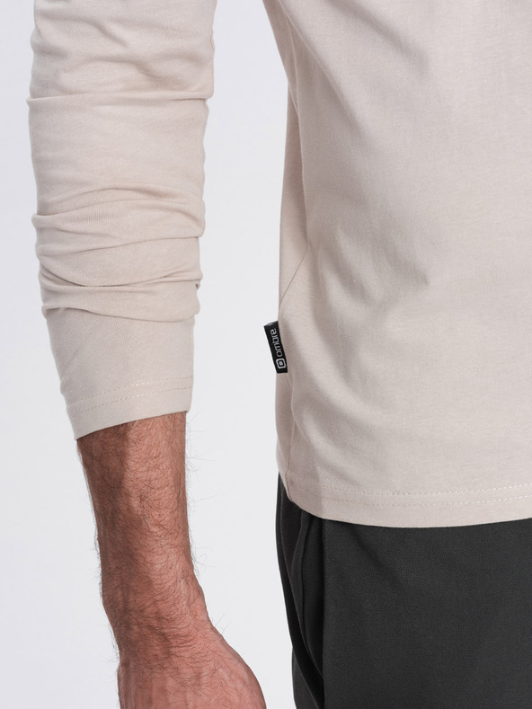 Ombre Clothing T-shirt basic beige da uomo Ombre Clothing