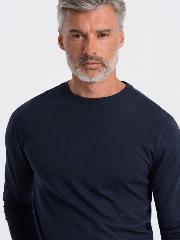 Ombre Clothing T-shirt basic da uomo blu scuro Ombre Clothing