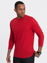 Ombre Clothing Maglietta basic da uomo rossa Ombre Clothing