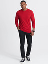Ombre Clothing Maglietta basic da uomo rossa Ombre Clothing