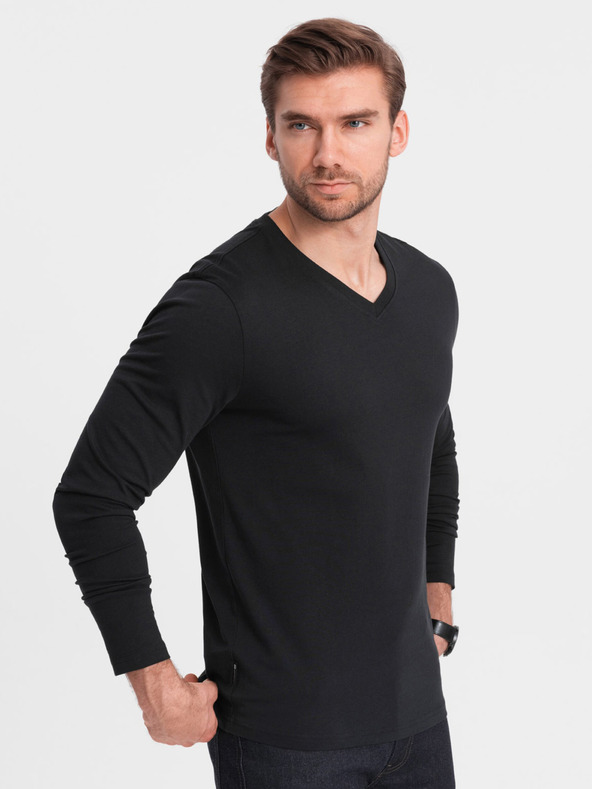 Ombre Clothing Maglietta basic nera da uomo Ombre Clothing