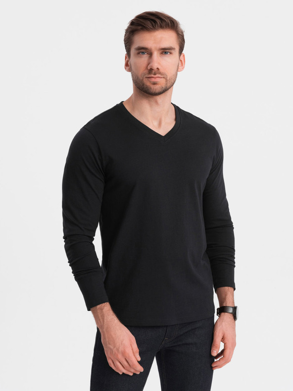 Ombre Clothing Maglietta basic nera da uomo Ombre Clothing