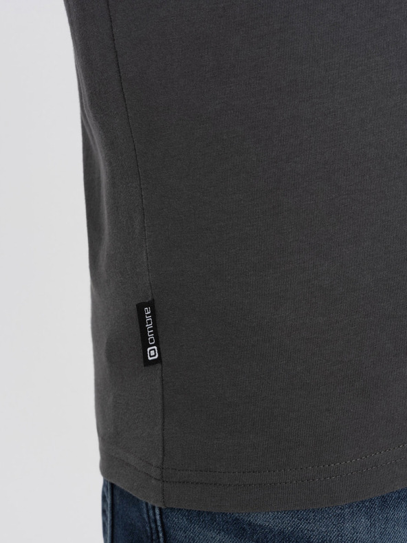 Ombre Clothing T-shirt basic grigio scuro da uomo Ombre Clothing