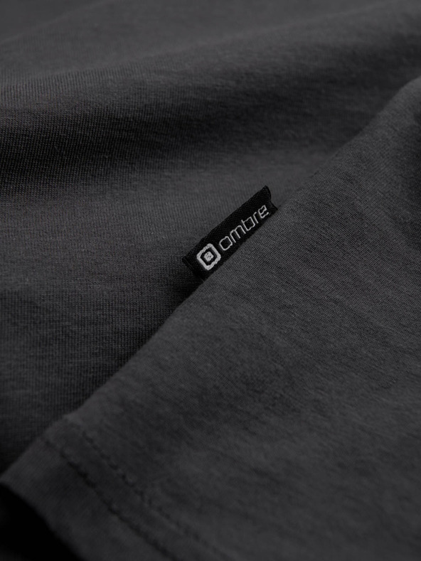 Ombre Clothing T-shirt basic grigio scuro da uomo Ombre Clothing