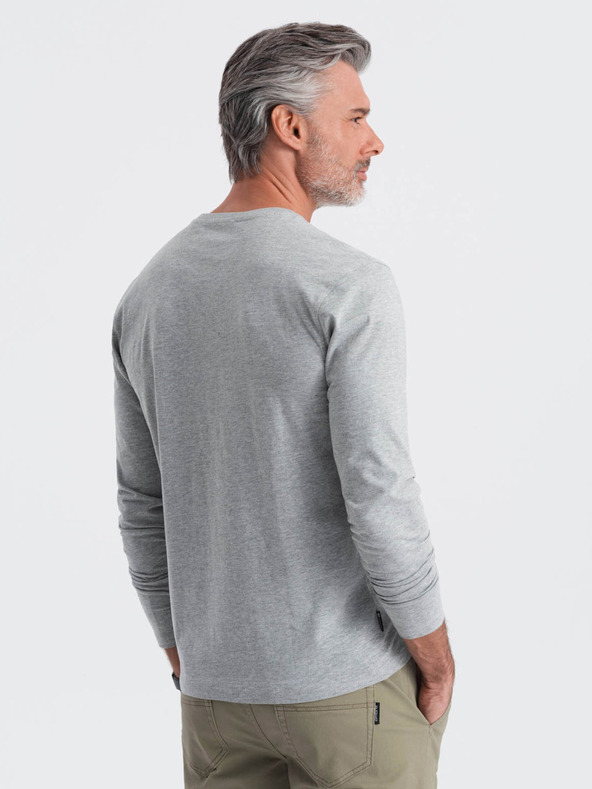 Ombre Clothing T-shirt basic grigia da uomo Ombre Clothing