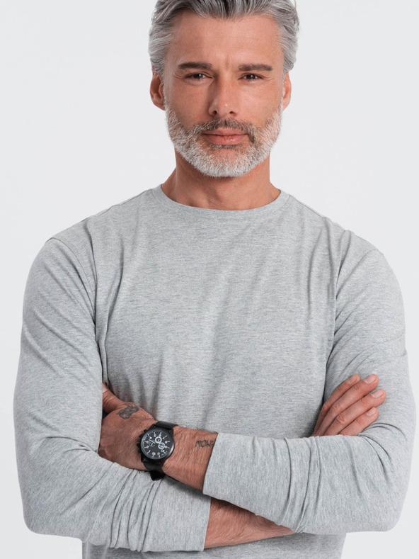 Ombre Clothing T-shirt basic grigia da uomo Ombre Clothing