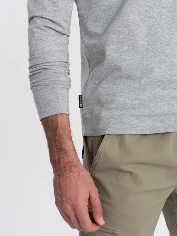 Ombre Clothing T-shirt basic grigia da uomo Ombre Clothing