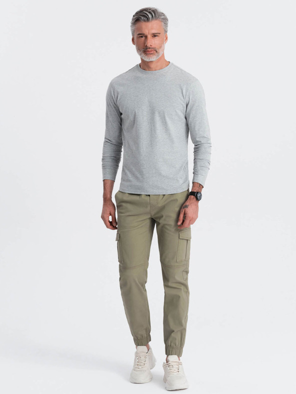 Ombre Clothing T-shirt basic grigia da uomo Ombre Clothing