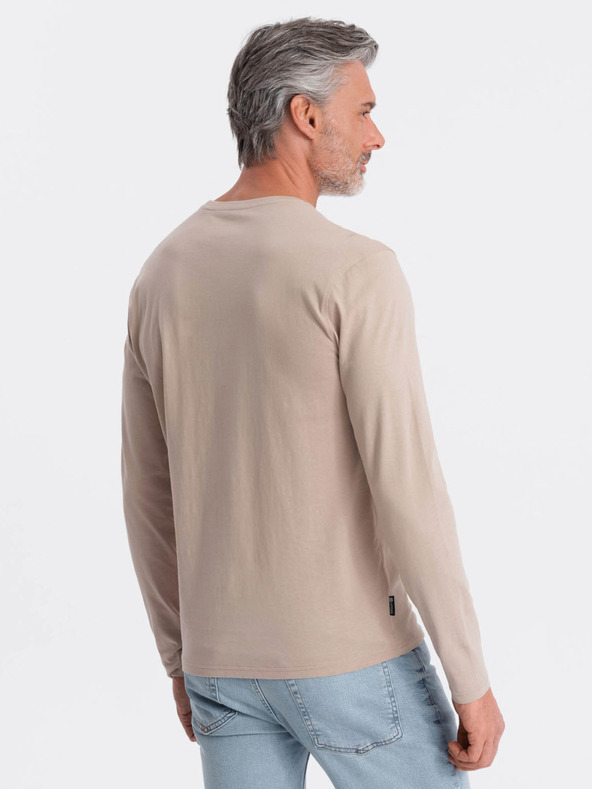Ombre Clothing T-shirt basic beige da uomo Ombre Clothing