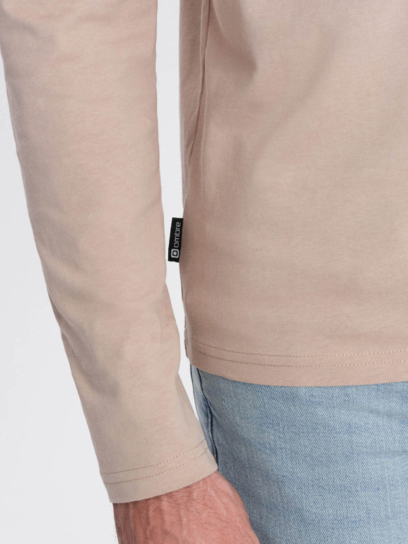 Ombre Clothing T-shirt basic beige da uomo Ombre Clothing