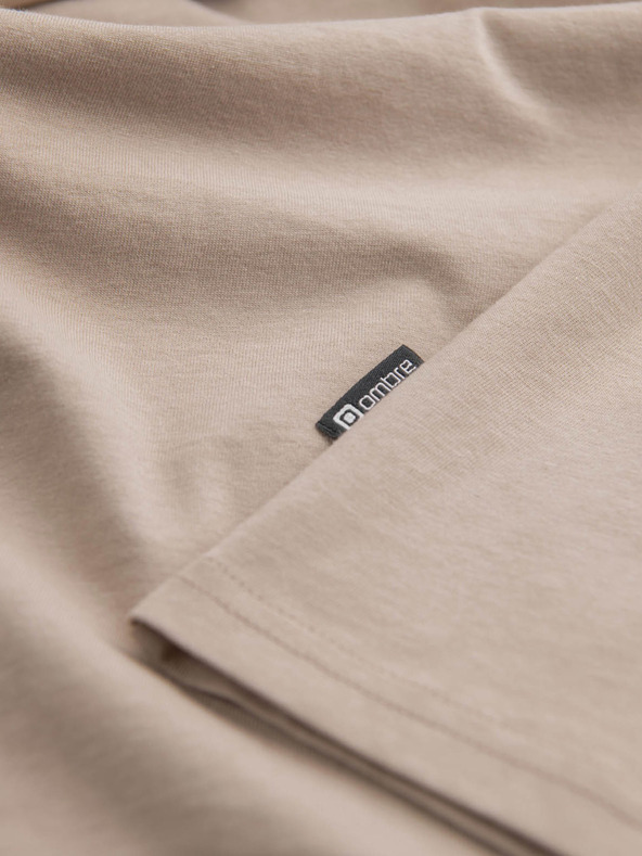 Ombre Clothing T-shirt basic beige da uomo Ombre Clothing