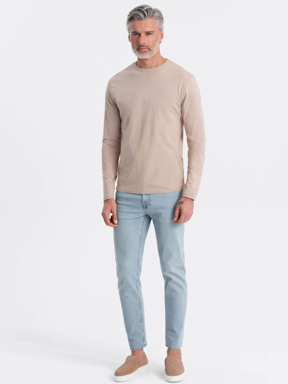 Ombre Clothing T-shirt basic beige da uomo Ombre Clothing