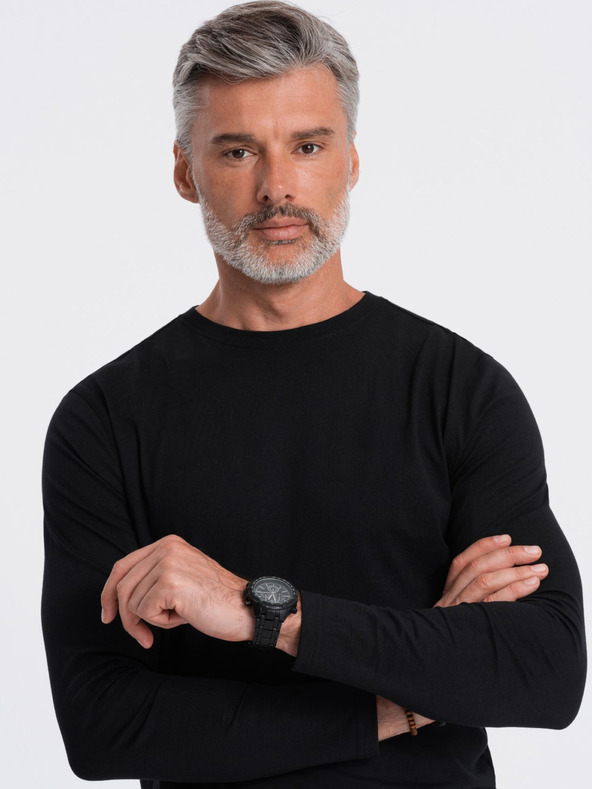 Ombre Clothing Maglietta basic nera da uomo Ombre Clothing