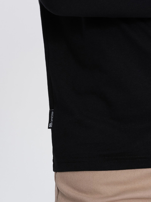 Ombre Clothing Maglietta basic nera da uomo Ombre Clothing