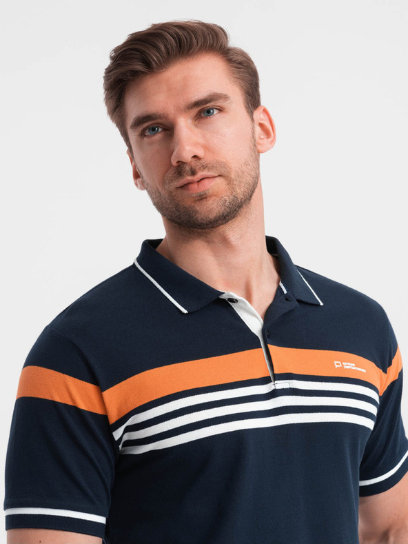 Ombre Clothing Polo da uomo blu scuro Ombre Clothing