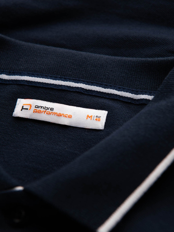 Ombre Clothing Polo da uomo blu scuro Ombre Clothing