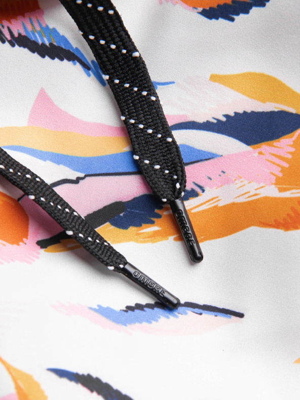 Ombre Clothing Costume da bagno a fantasia arancione e bianca da uomo Ombre Clothing