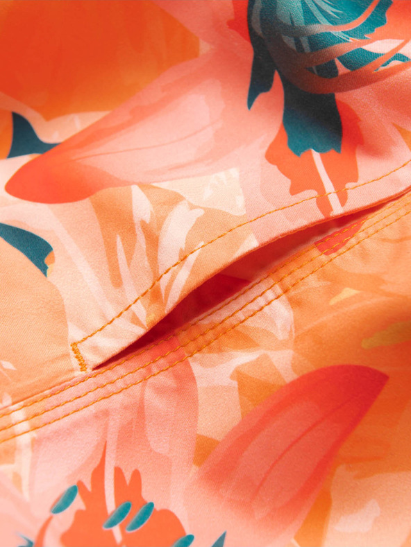 Ombre Clothing Costume da bagno arancione a motivi floreali da uomo Ombre Clothing