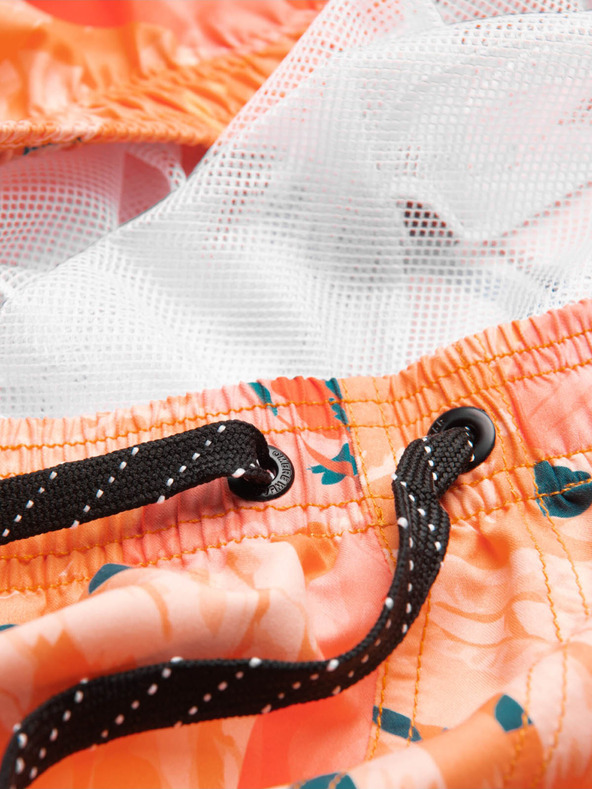 Ombre Clothing Costume da bagno arancione a motivi floreali da uomo Ombre Clothing