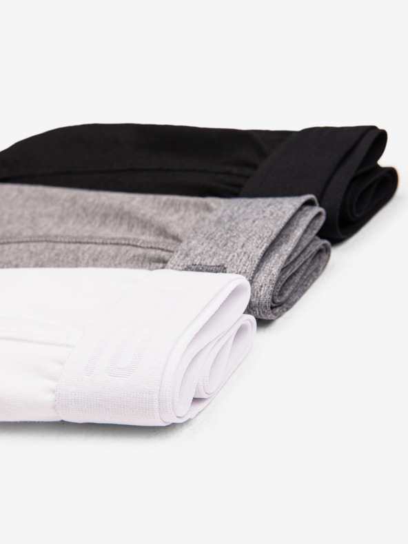 Ombre Clothing Set di tre boxer da uomo in grigio, bianco e nero Ombre Clothing