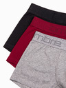 Ombre Clothing Set di tre boxer da uomo in grigio, bordeaux e nero Ombre Clothing