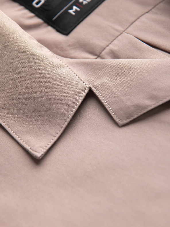 Ombre Clothing Camicia a maniche corte marrone chiaro da uomo Ombre Clothing