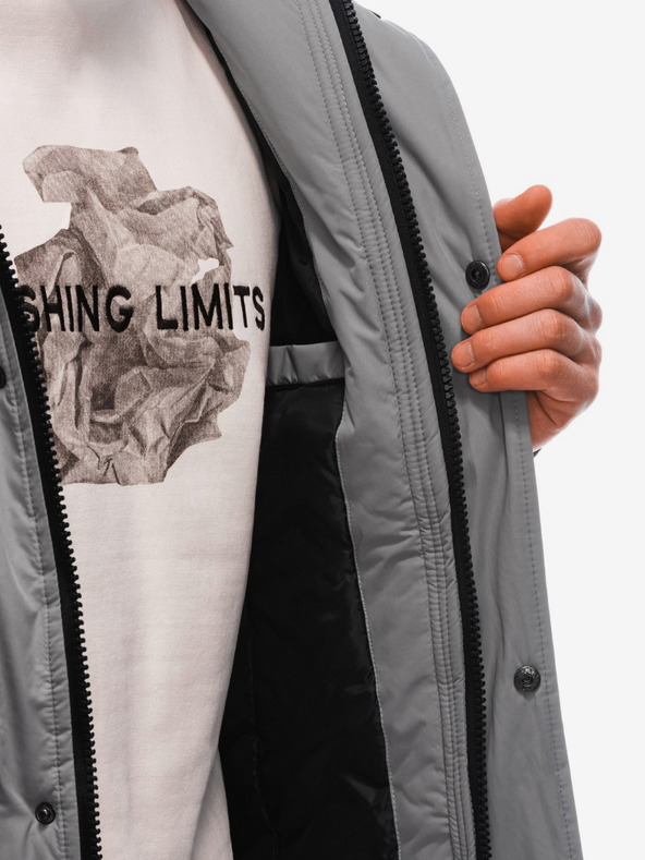 Edoti Giacca invernale da uomo grigia Edoti