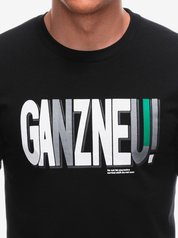 Edoti Felpa nera da uomo con scritta Edoti