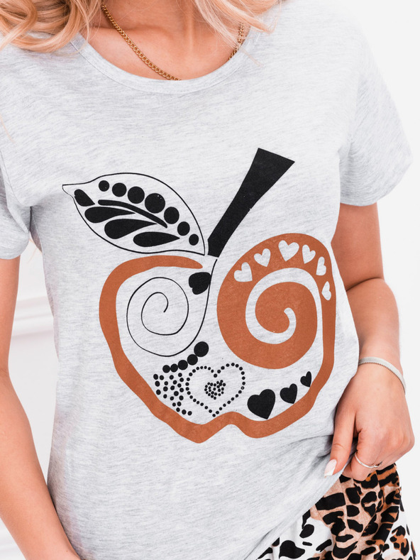 Edoti Pigiama stampato marrone e grigio da donna Edoti