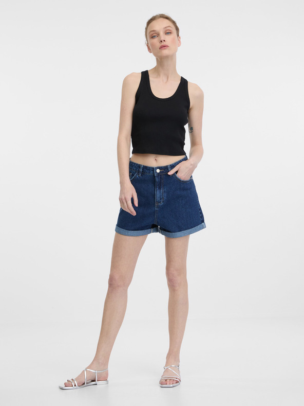 Orsay Pantaloncini in denim da donna blu scuro ORSAY