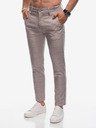 Edoti Pantaloni chino a quadri beige da uomo Edoti