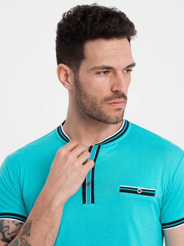 Ombre Clothing Camicia button down turchese da uomo Ombre Clothing