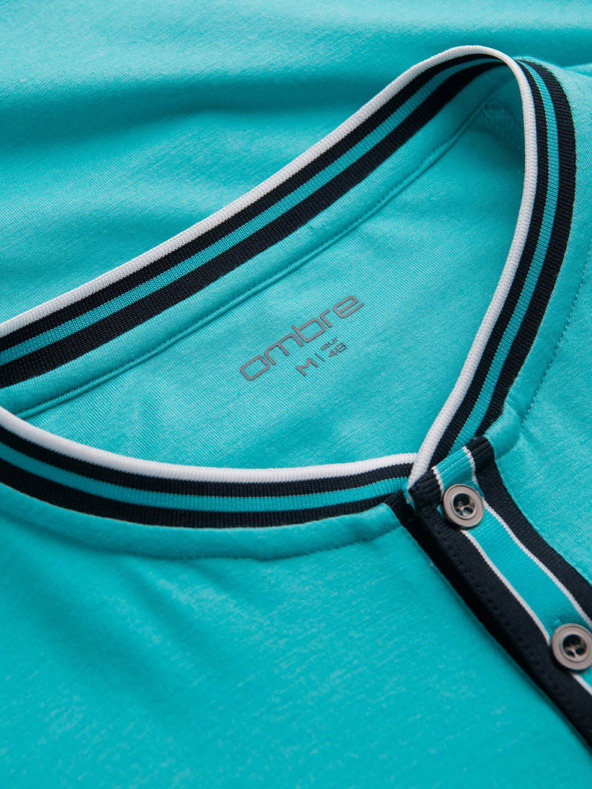 Ombre Clothing Camicia button down turchese da uomo Ombre Clothing