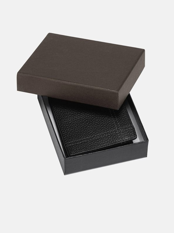 Edoti Portafoglio in pelle nero da uomo Edoti