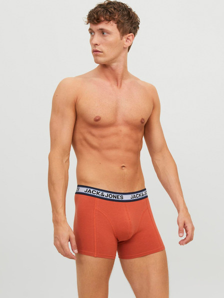 Jack & Jones Set di tre boxer da uomo Jack & Jones in blu e arancione