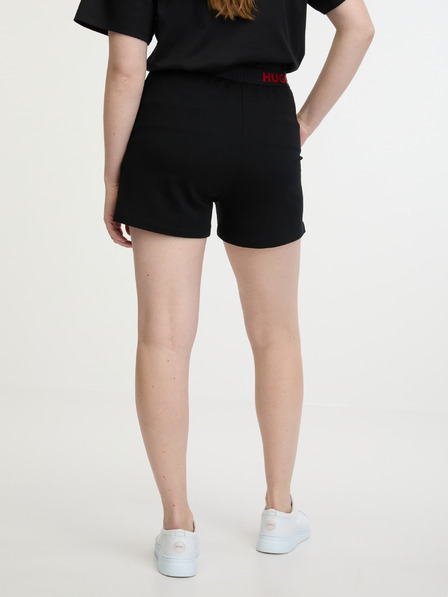 HUGO Pantaloncini sportivi con felpa HUGO neri da donna