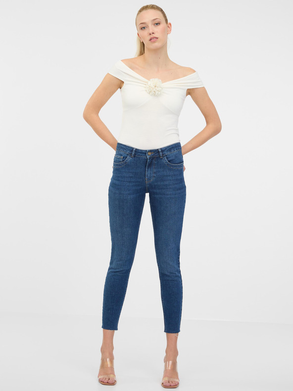 Orsay Maglietta panna a maniche corte con applicazione da donna ORSAY