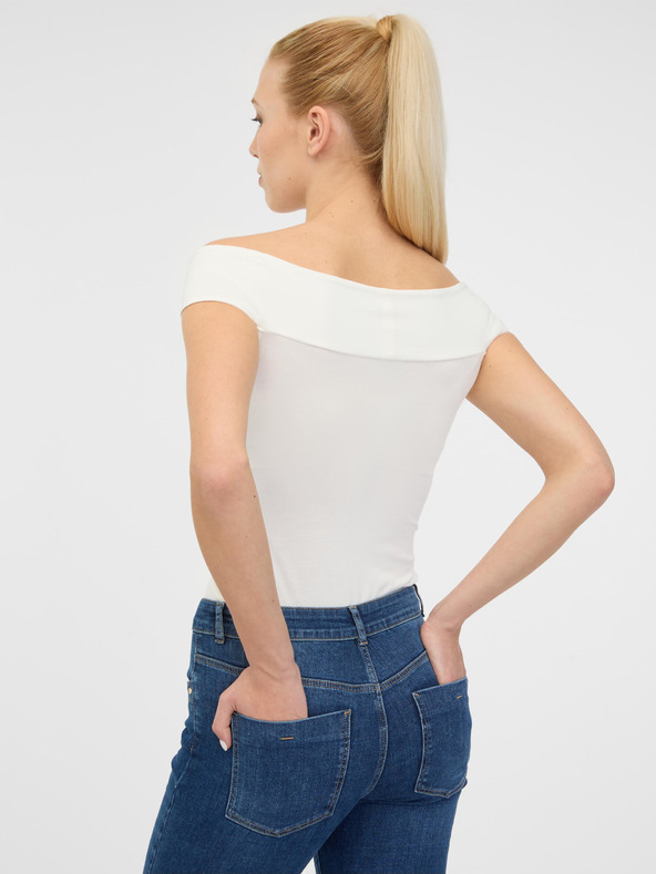 Orsay Maglietta panna a maniche corte con applicazione da donna ORSAY