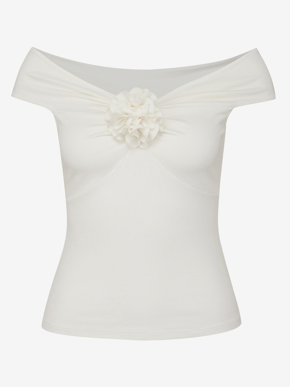 Orsay Maglietta panna a maniche corte con applicazione da donna ORSAY