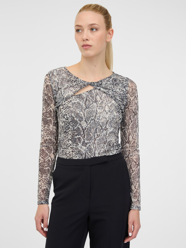 Orsay Maglia a maniche lunghe stampata nera da donna ORSAY