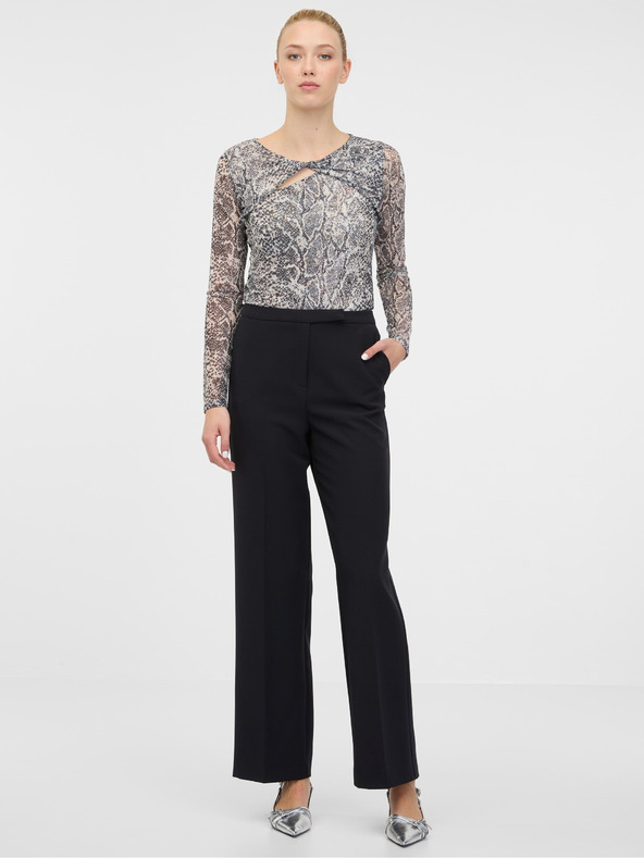 Orsay Maglia a maniche lunghe stampata nera da donna ORSAY