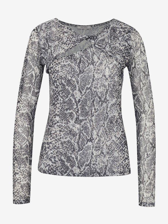 Orsay Maglia a maniche lunghe stampata nera da donna ORSAY