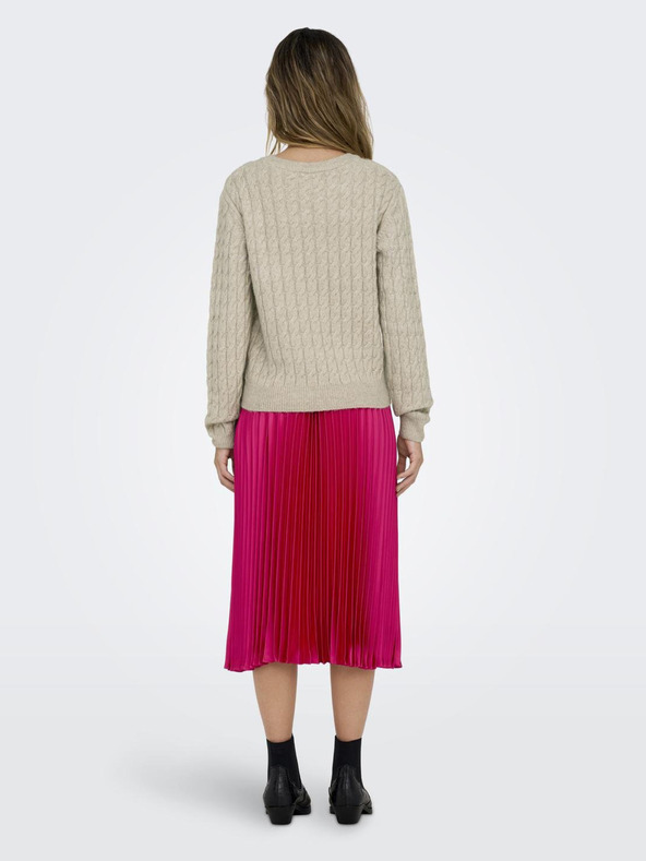 Jacqueline de Yong JDY Sarah Gonna midi a pieghe in raso rosa scuro da donna