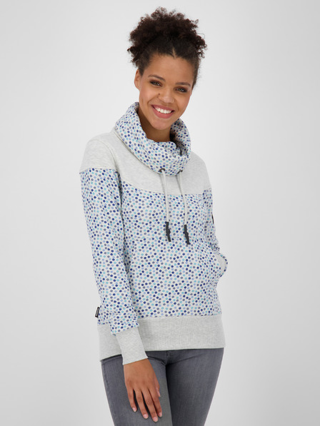 Alife and Kickin Felpa con collo a fantasia da donna Alife and Kickin grigio e blu